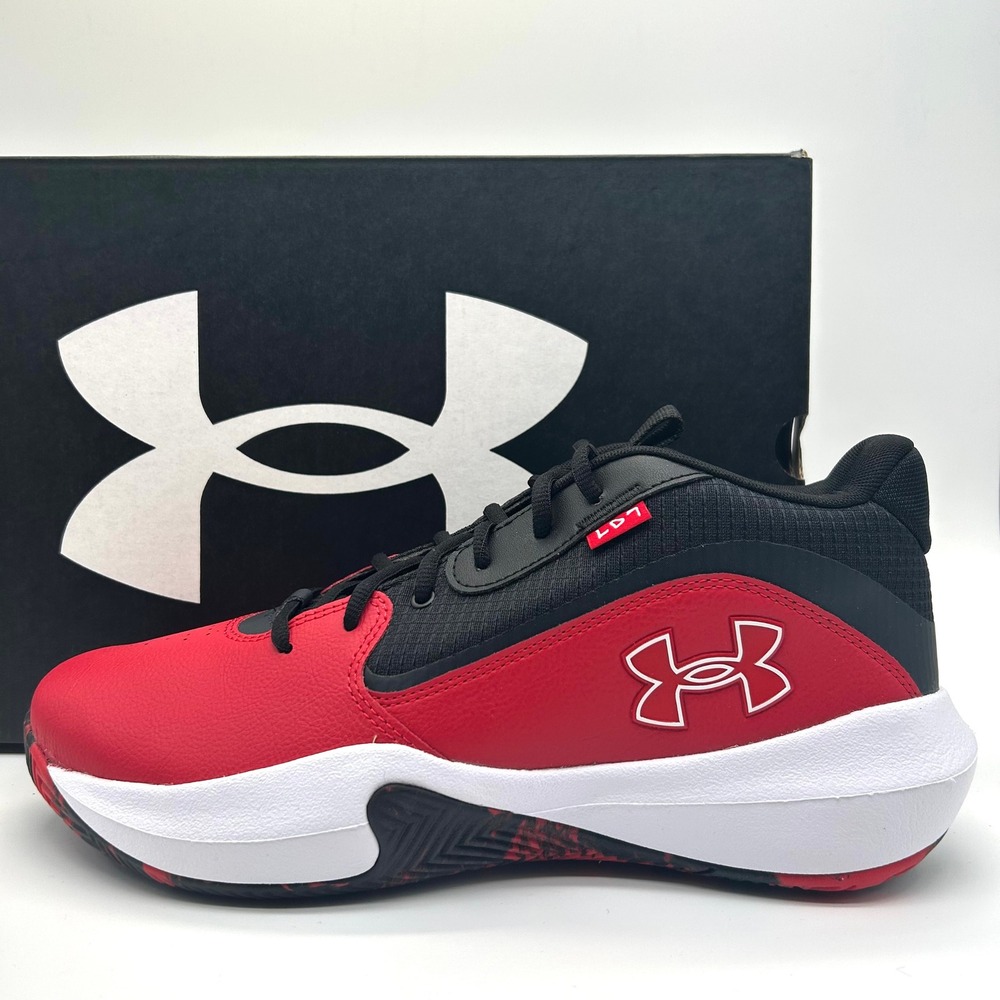 Under Armour Lockdown 7 Basketball Shoes Mens 12 Red Black 3028512-600 Athletic